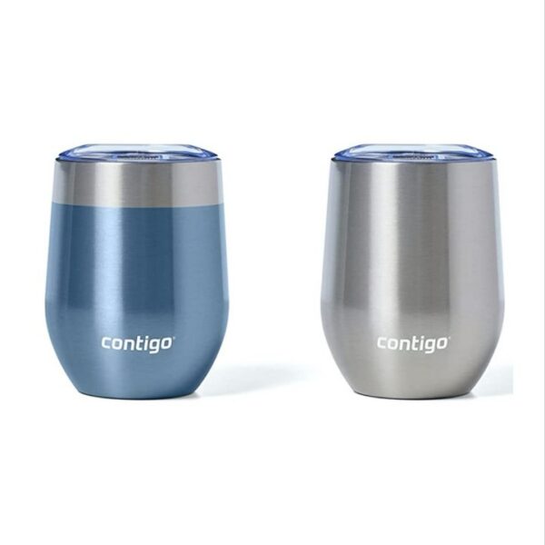 Contigo 2 Pack vasos vineros River North 12oz Dark Ice & SS
